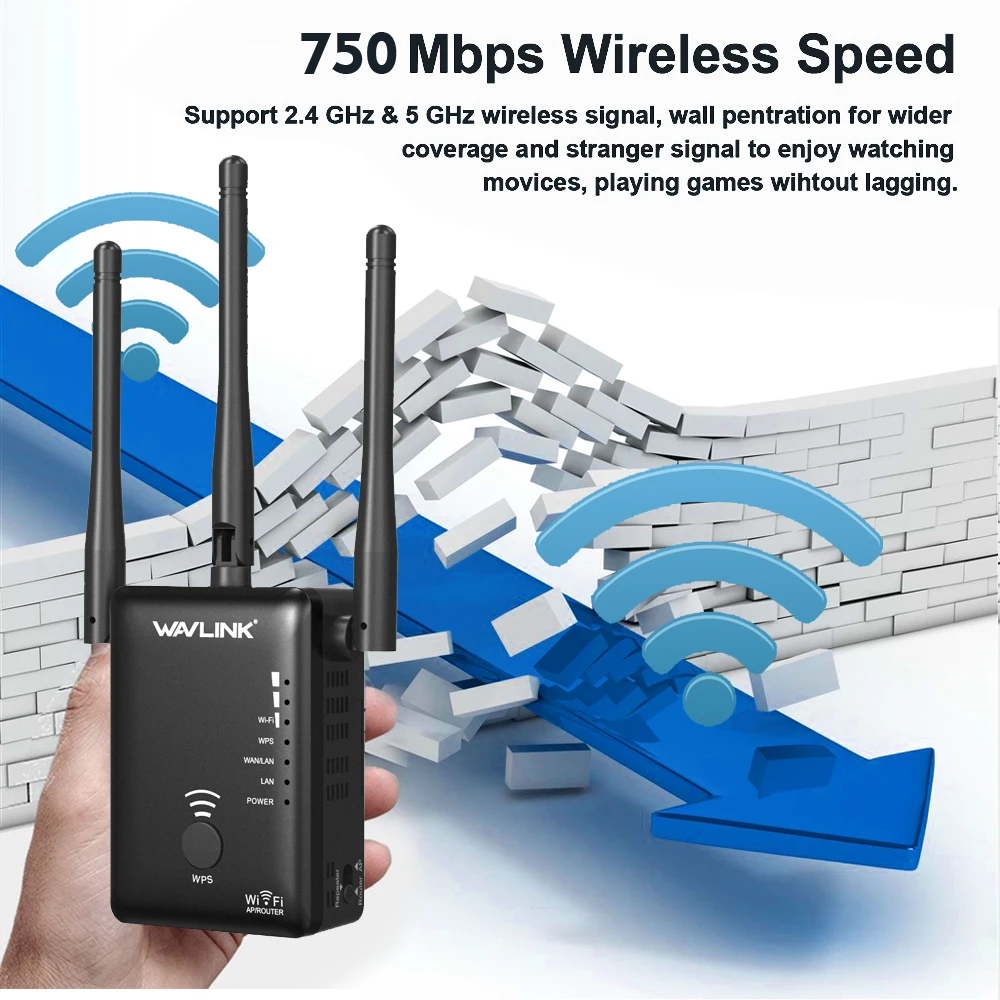 Wavlink двухдиапазонный беспроводной wifi удлинитель 5 ГГц маршрутизатор WiFi усилитель