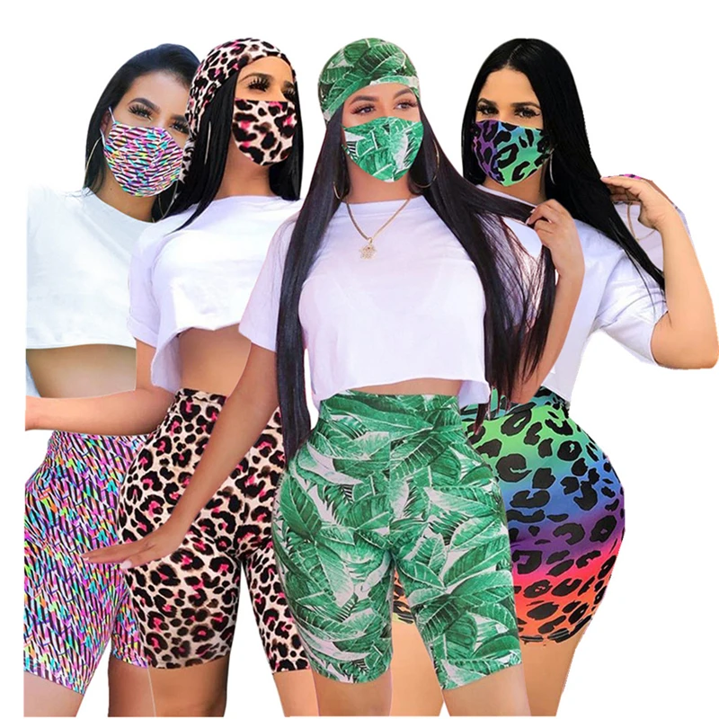 

hirigin New Womens Shorts Lace-up High Waist Printed Casual Tights Skinny Summer 2020 Shorts