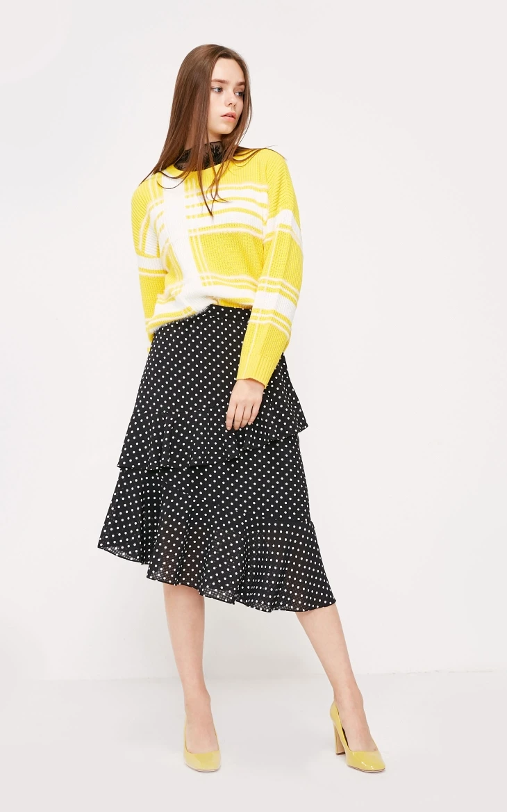 Vero Moda женский свитер в полоску с круглым воротником на осень и зиму | 318413593
