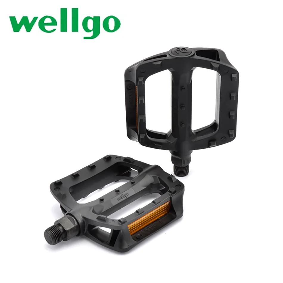 

Wellgo 270g High Quality Portable Mountain Bike Bicycle Pedals Plastic Big Foot Road Bike Double DU Pedals Wellgo V984T Pedals