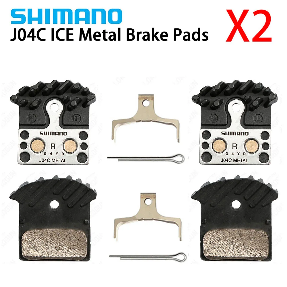 SHIMANO J04C Ice Tech металлические MTB/велосипедные дисковые Тормозные колодки-с охлаждающими ребрами