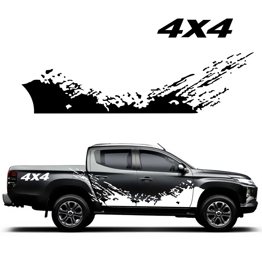 

2Pcs Car Sticker 4x4 Off Road Graphic Vinyl Decal Personality Car Stickers and Decals Accessories For Navara For Jeep For Pickup