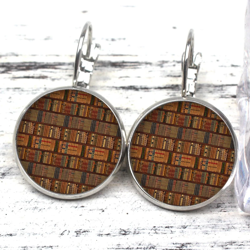 Винтажные милые серьги в стиле панк с рисунком книжки библиотеки готические