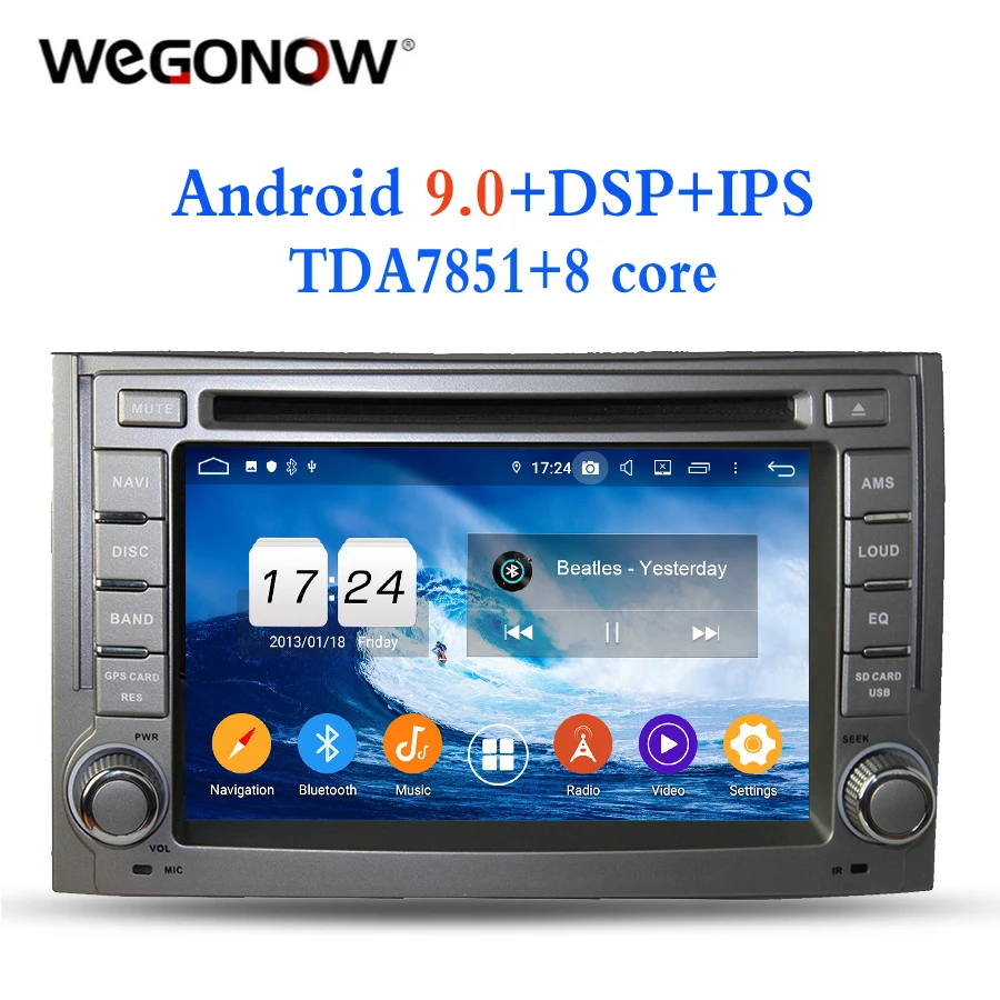 Android 9 0 для Hyundai H1 2011 2012 8 ядер 4 ГБ ОЗУ автомобильный DVD плеер GPS Glonass Navi Радио wifi 4G