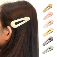 custom jewelry hair claw clip thick hair matte plated teardrop shape metal hairpins for girls
