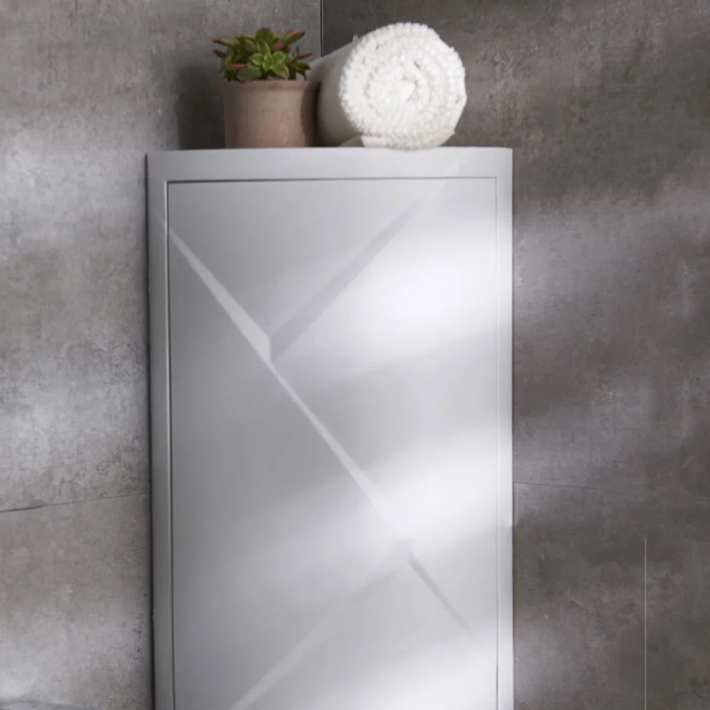 

1PC Bathroom Corner Shelf Stylish Rotating Storage Rack Plastic Triangle Organizing Rack Creative Washstand Storage Rack for Hom