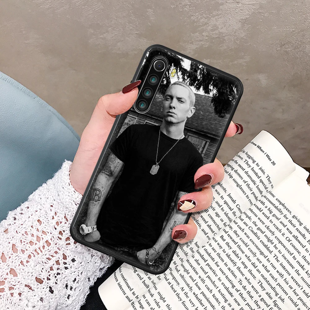 

Eminem 8 Mile Rap God Phone Case For Xiaomi Redmi Note 7 8 8T 9 9S 4X 7 7A 9A K30 Pro Ultra black Bumper Fashion Prime Trend