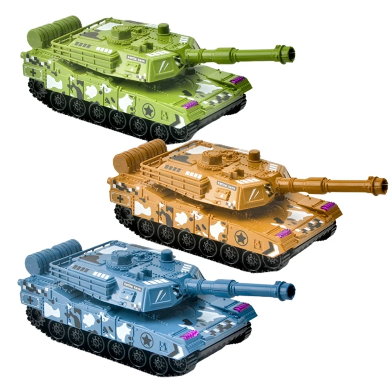 

P15C Fine Plastic Car Tank for Boys Birthday Gifts Novelty Economy Military Car Racing Vehicle Green/Gray/Yellow