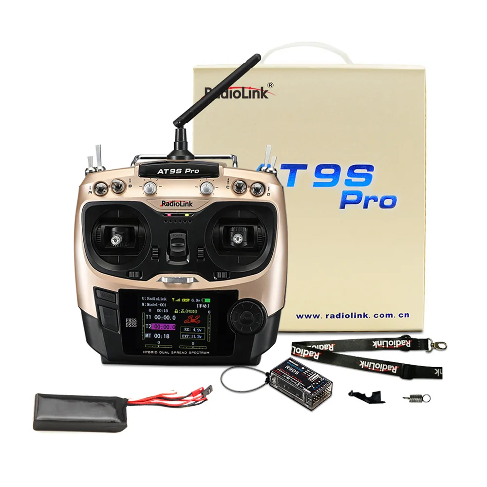 передатчик radiolink at9s pro 24g 12ch dsss fhss mode2 с r9ds прием