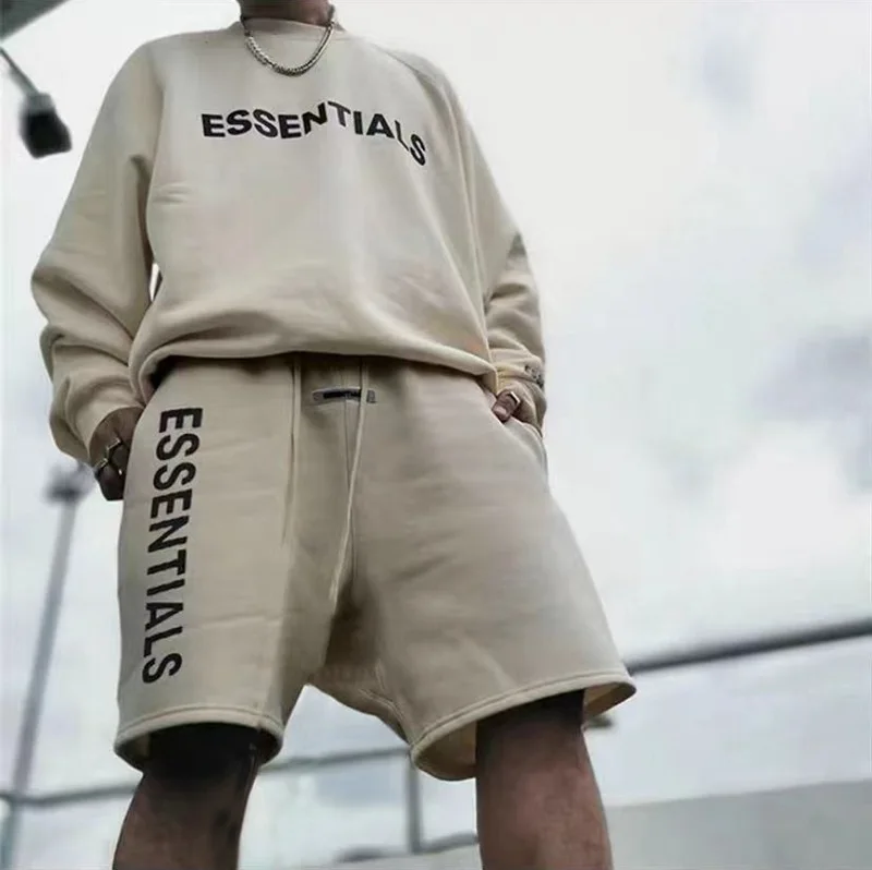 

2021 Summer Men Shorts Cotton Essential Loose High Street Letter Trouser Women Short Pant Couple Wear