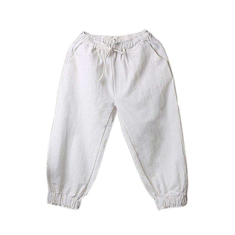 

Female 2018 summer pants straight linen harem pants women korean fashion ankle length trousers green pantaloni