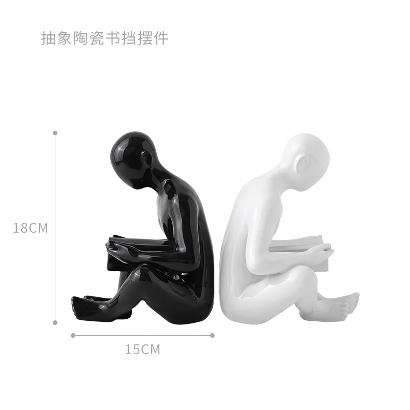 

Nordic Creative Ornaments Morden Design Book Simple Living Room TV Silence Sculpture Tiny Figurine Home Christmas Decoration O6O