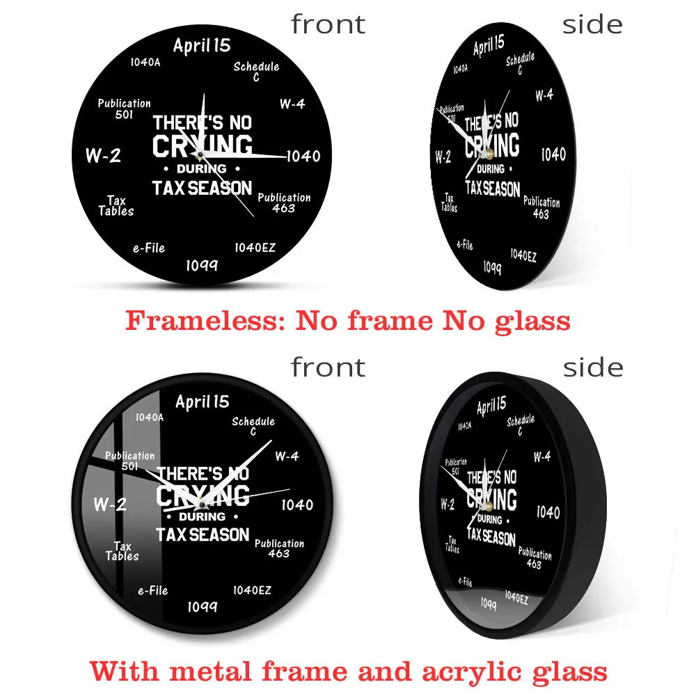 Нет плача во время налогового сезона Забавный налоговый счетчик настенные часы