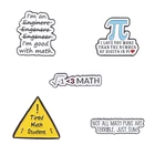 Креативная математическая формула эмалированная булавка математические знания буквы металлические броши черные белые фотообои для учителей математики студентов