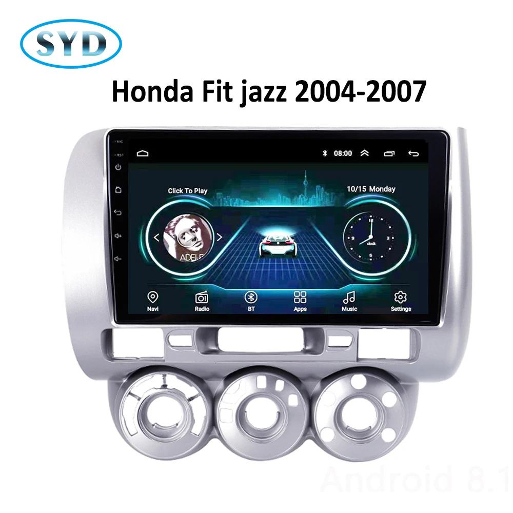 Автомобильное радио для Honda Fit Jazz 2004 2007 dvd плеер Android 8 1 9 &quotGPS навигация видео Mp5