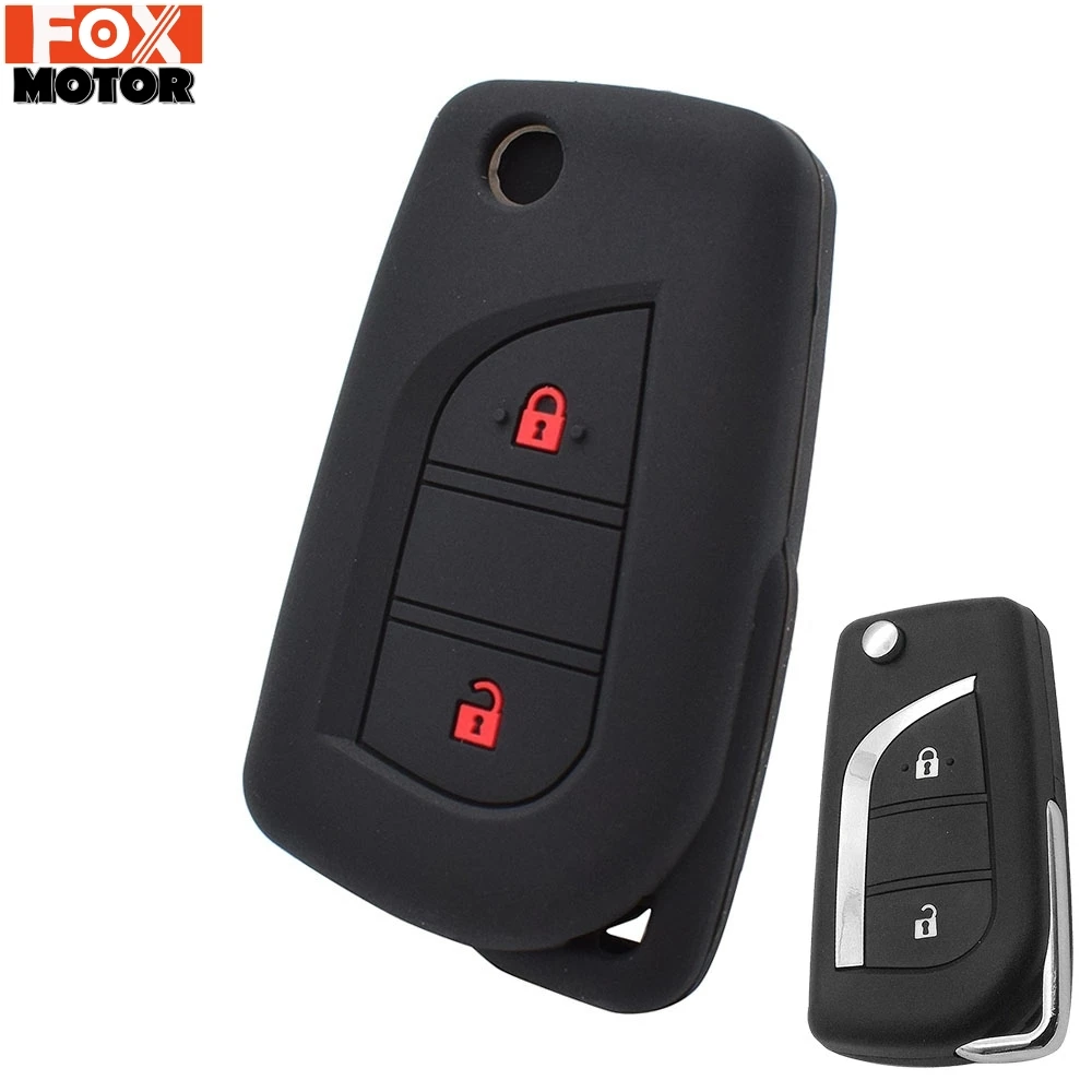 

For Toyota Yaris Aygo For Peugeot 108 For Citroen C1 Silicone Remote Key Case Fob Shell Cover Skin Jacket Sleeve
