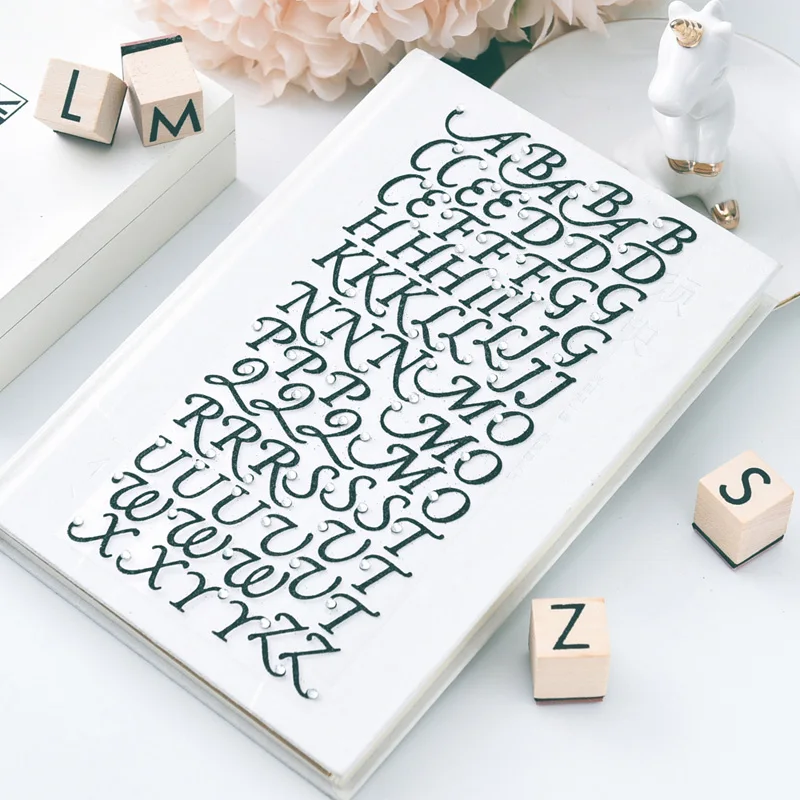 Диярты алфавит Черный Английский с алмазной буквой наклейки для карты