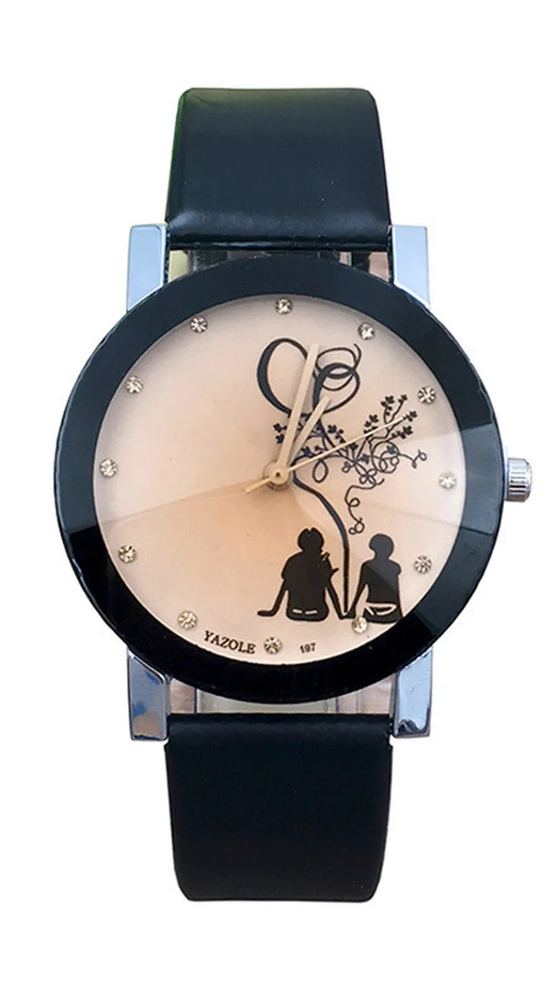 Минималистичные Классические кварцевые часы студенческие парные Стильные