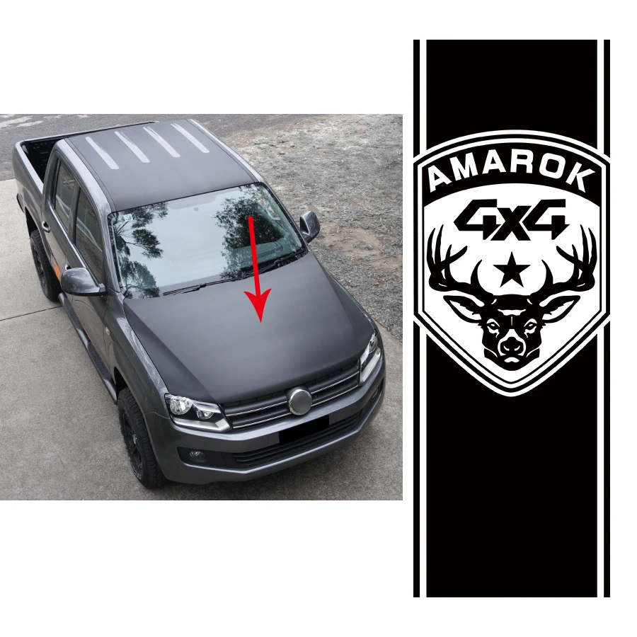 2 шт. виниловая графическая наклейка на капот для гоночного автомобиля AMAROK 2009 2010
