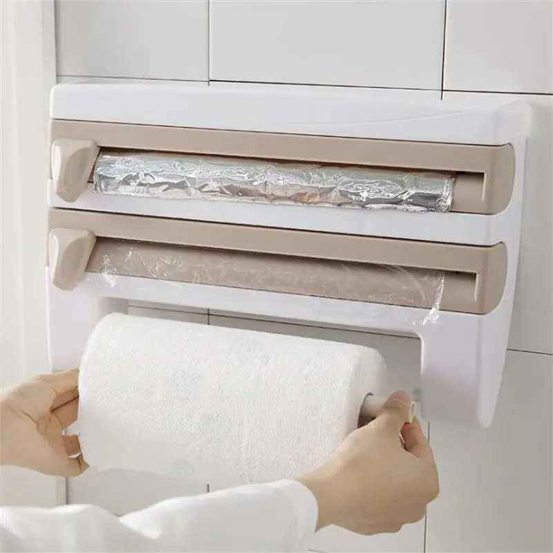 Многофункциональный кухонный Органайзер держатель для резки липкой пленки