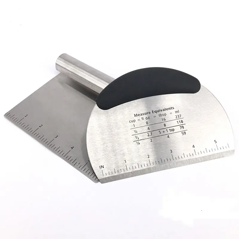 

Stainless Steel Flour Cutter Cutter With Scale Noodle Cutter Flour Scraper Knife Kitchen Baking Stainless Steel Bough Cutter