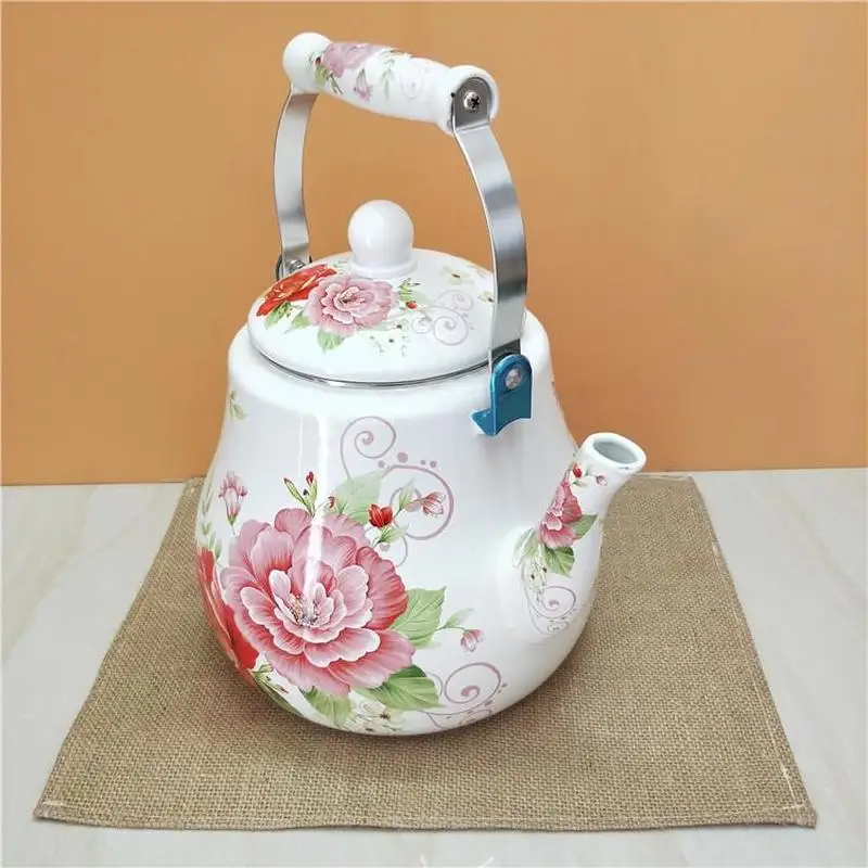 Эмалированный чайник большой емкости утолщенный 5 л эмалированный для молока с