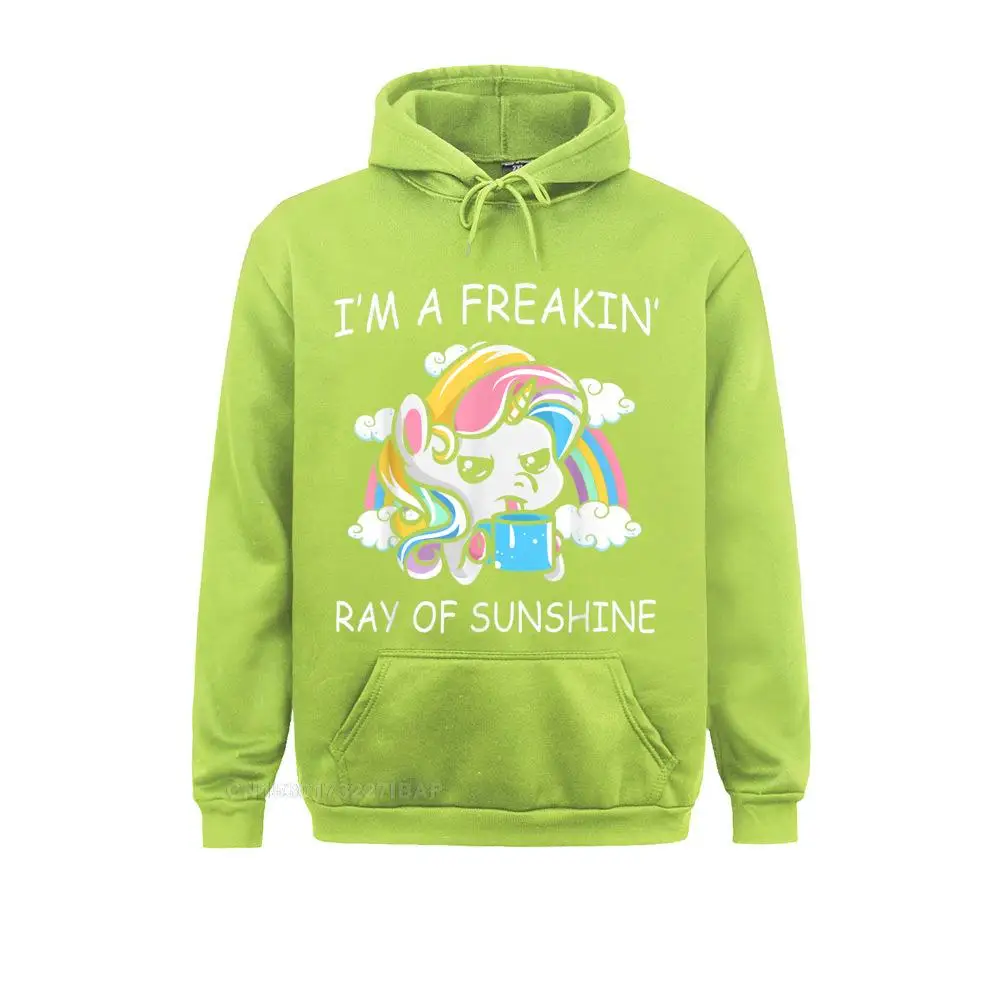 Unicorn I'm A Freakin' Ray Of Sunshine Unicorns Women Hoodies New Arrival Summer Long Sleeve Men Sweatshirts Anime Clothes | Мужская