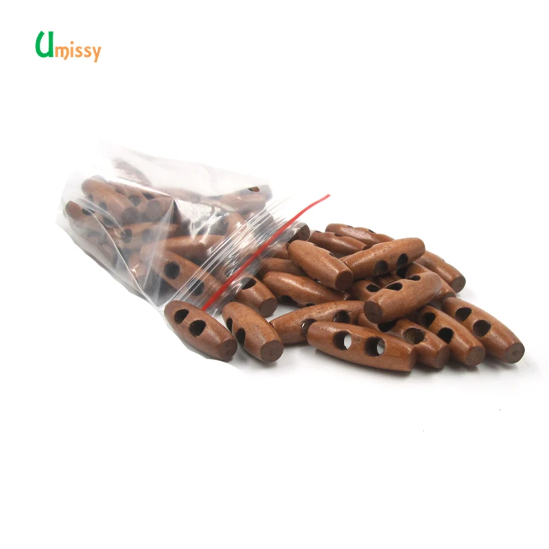 Деревянные пуговицы 30 шт. 2 отверстия для шитья рожковые переключатели