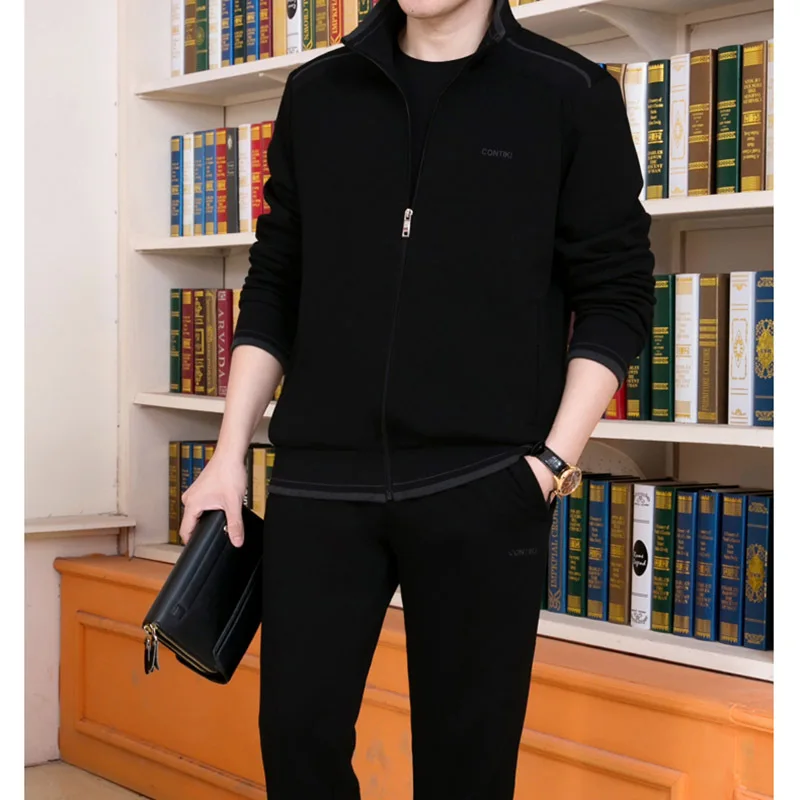 

SZ3 Leisure suit men's autumn and winter sports big size father's three piece suit for middle-aged and old sports suit men's coa