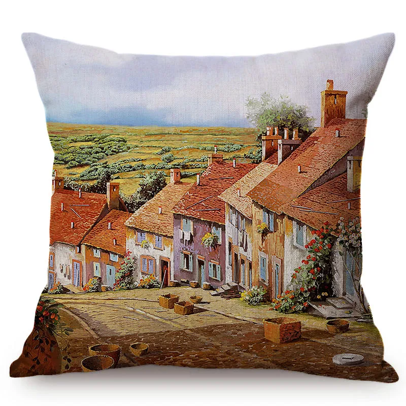 Скандинавский Сельский пейзаж картина маслом Искусство декоративная