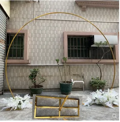

New wedding iron single tube ring shelf background decoration arch round flower door shelf single rod ring props