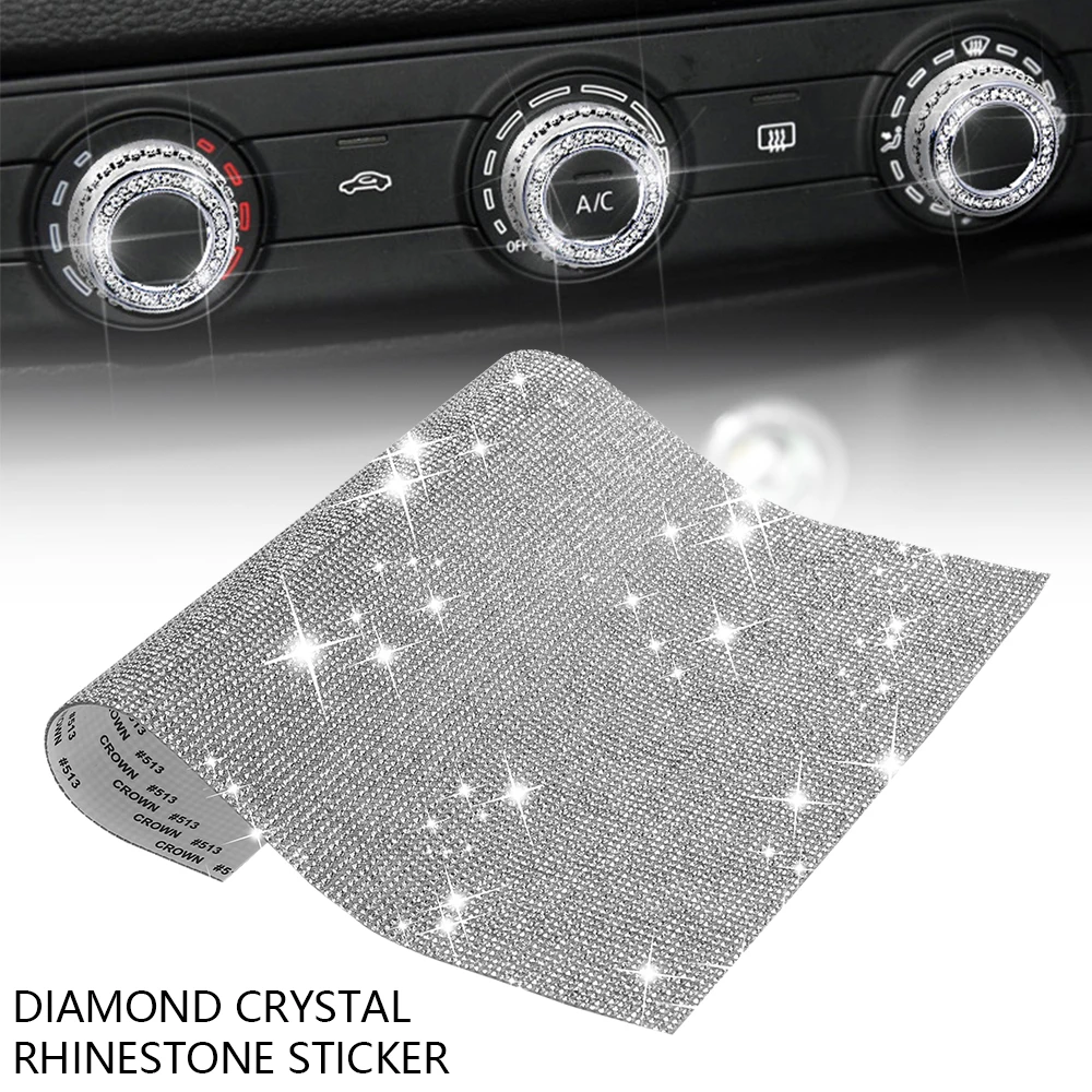 

DIY Car Diamond Crystal Rhinestone Sticker Sheet Diamante Self Adhesive Car Accessories