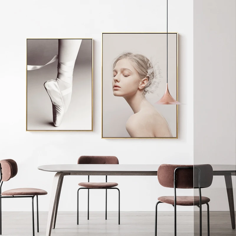 Настенная картина с изображением девушки из розовых перьев постеры и принты в