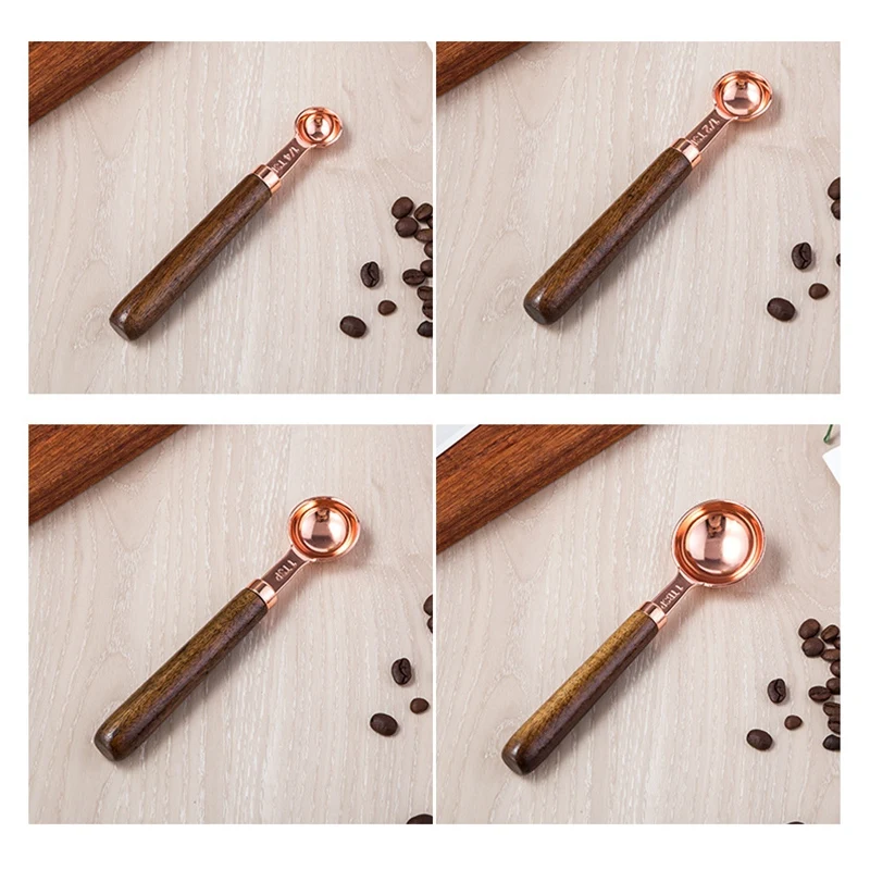 Мерные ложки-4 шт. мерные Детские Ложки с деревянной ручкой из нержавеющей стали