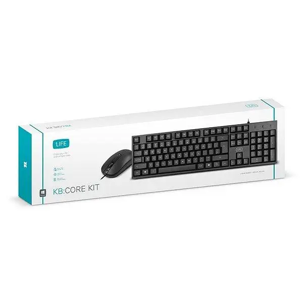 Клавиатура и оптическая мышь 1LIFE 1 ifekbcorekite USB Black|Клавиатуры| |