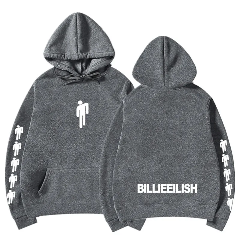 Billie Eilish модная толстовка с принтом женская/Мужская Спортивная длинными рукавами