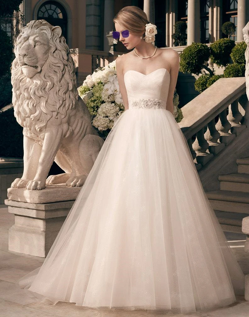 

Elegant A Line Wedding Dress 2021 Flower Waist Sweetheart Wedding Dresses Organza Low Back