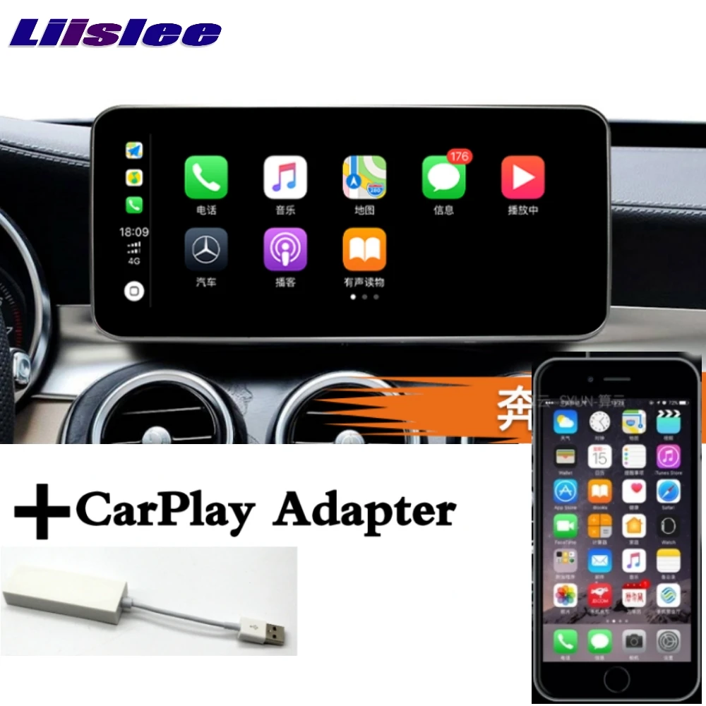 Liislee автомобильный мультимедийный плеер NAVI для Mercedes Benz MB GLA CLA GLK CLK CLS Class с CarPlay