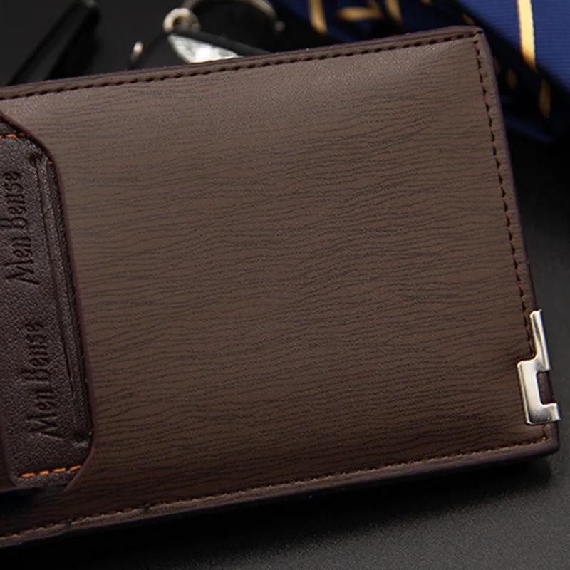 Litthing Vintage Men Leather Brand Luxury Wallet Short Slim Male Purses Money Clip Credit Card Dollar Price Portomonee Carteria