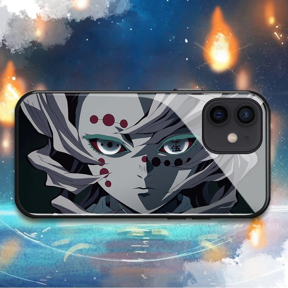 

Tempered Glass Shell Cover For Iphone 13 Demon Slayer Rui Phone Case For Iphone 11 12 13 Pro X Xr Xs Max 6 6s 7 8 Plus Mini