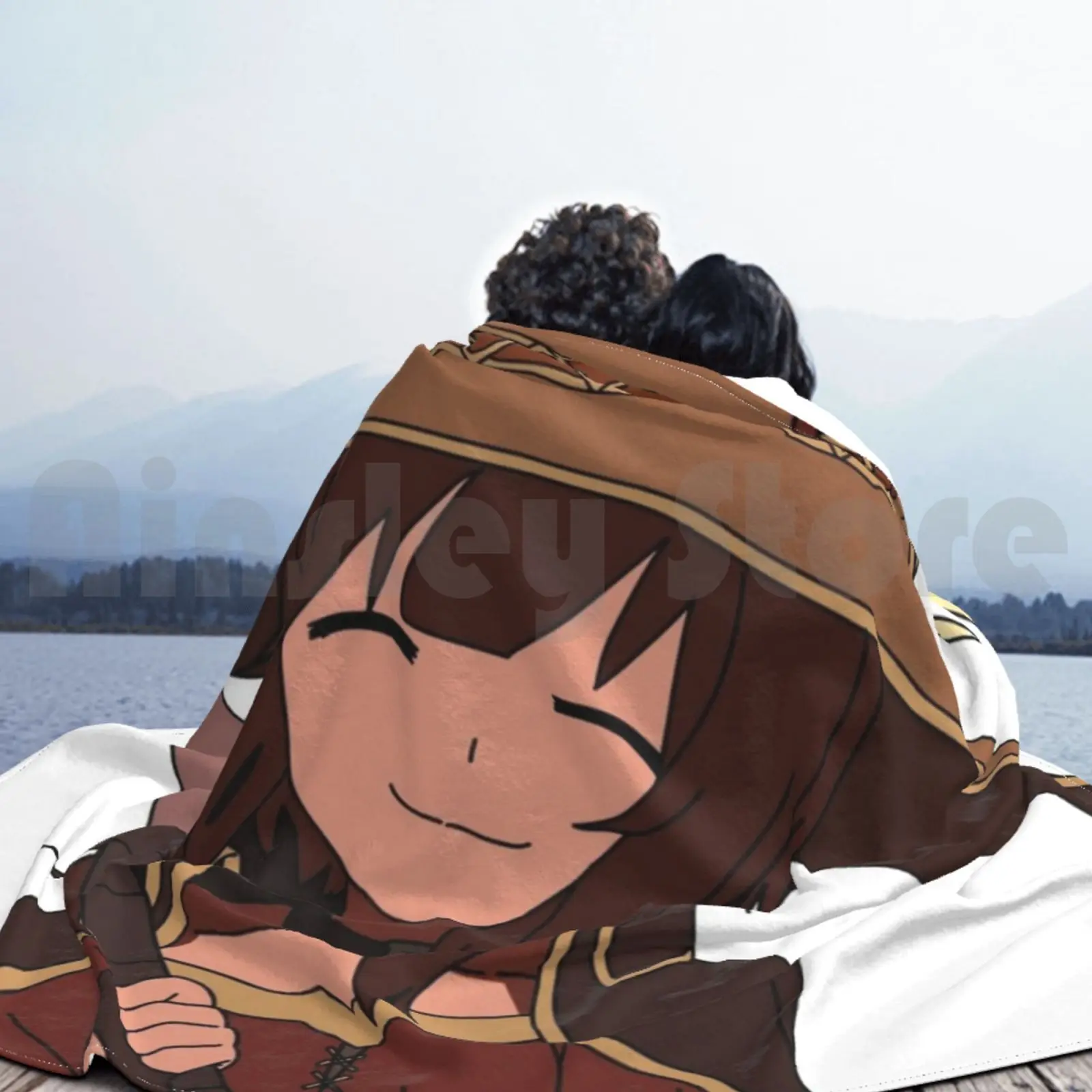 Одеяло Megumin для дивана-кровати путешествий аниме Hunter X графический дизайн милый