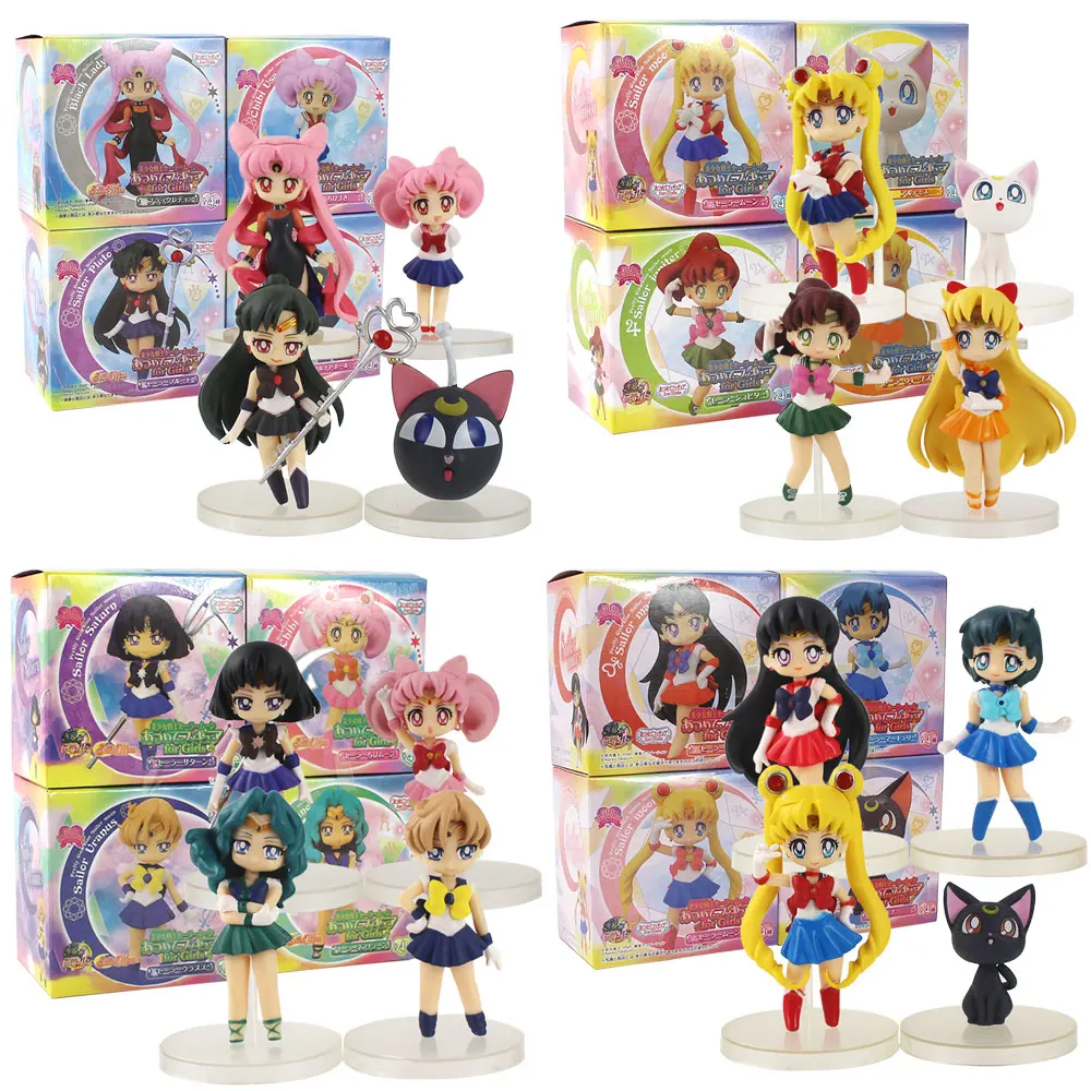 16 шт./лот Аниме фигурки игрушечные ПВХ модели куклы 6 ~ 7 см|sailor mars|anime sailor moonfigure toy |