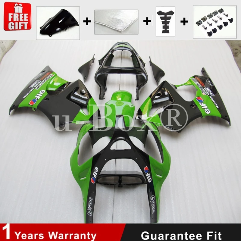 

Новинка из АБС-пластика для мотоцикла весь обтекатели комплект подходит для Kawasaki Ninja ZX-6R ZX6R 636 2000 2001 2002 00 01 02 кузова Комплект изумрудно-зелены...