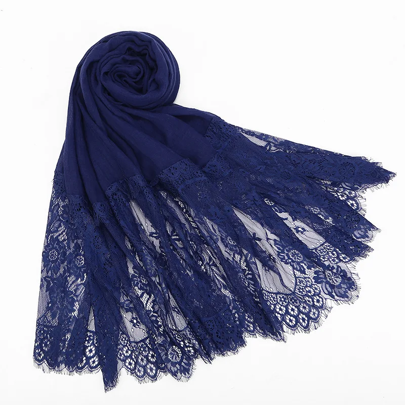VISNXGI модный мусульманский шарф женские кружевные шали с кисточками хиджаб