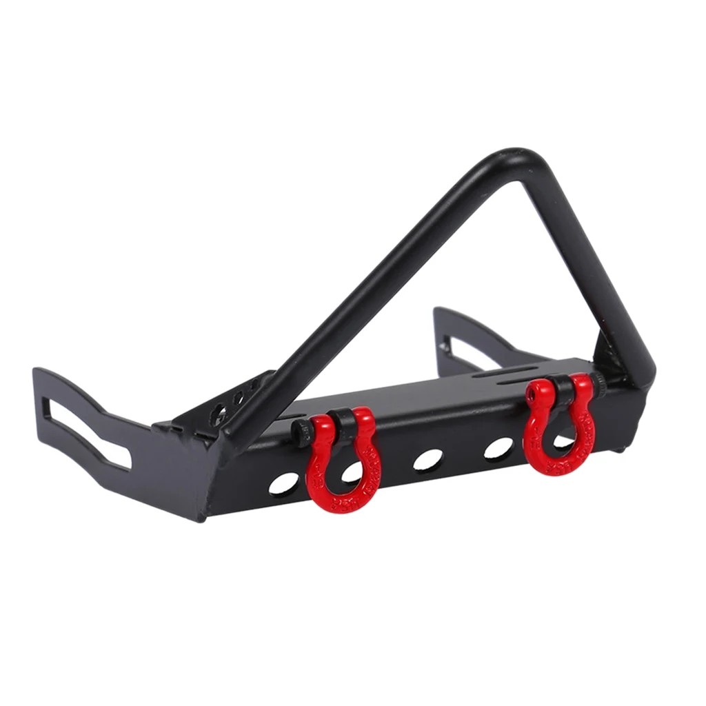 

1/10 Metal Front Bumper Bull Bar with Tow Shackles for Axial SCX10 RC Car Truck