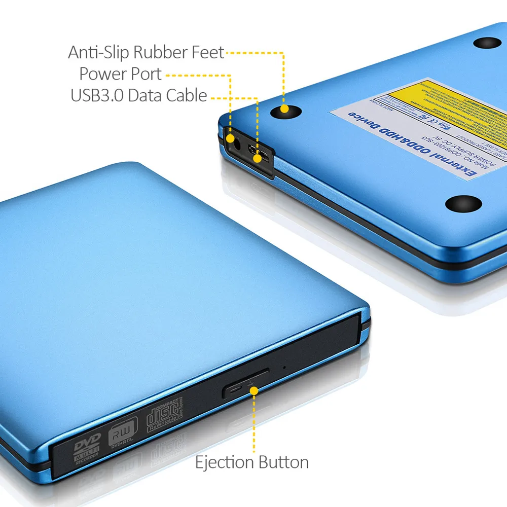 USB 3.0 DVD Drive 2 YiYaYo оптический привод USB 3,0 DVD привод CD rom плеер DVD RW горелка для ноутбука hp lenovo компьютер PC Macbook OS Окно 10 - Цвет: USB 3.0 DVD Drive 2