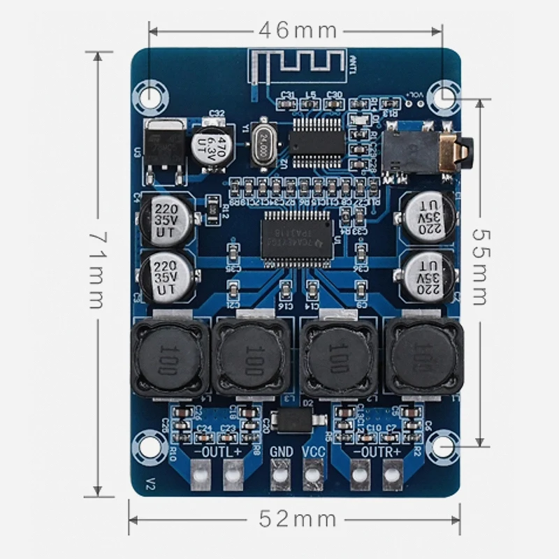 XH-M314 TPA3118 2X45W 12V 24V стерео o Bluetooth цифровой Мощность Плата усилителя усилитель |
