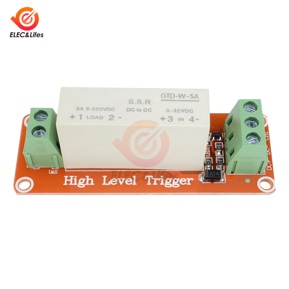Твердотельное реле 5 в постоянного тока 1 канал SSR триггер высокого и низкого