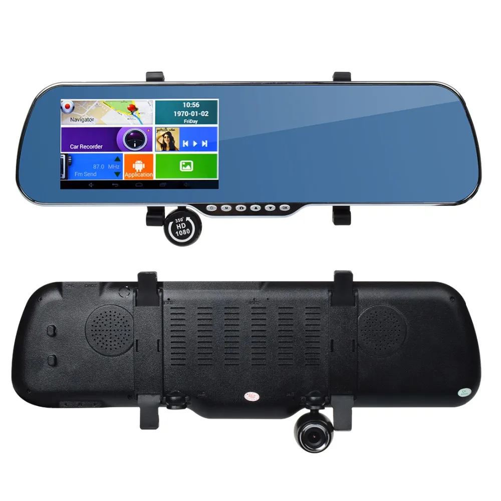 Автомобильный видеорегистратор зеркало заднего вида 5 0 дюйма GPS навигация Wi Fi