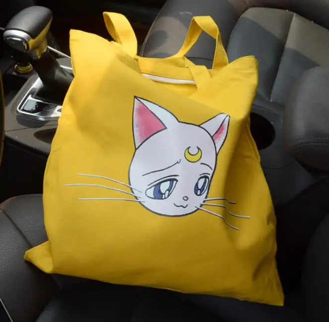 Сейлор Мун вышитая Луна кошка сумка на плечо Сумочка милая с изображением